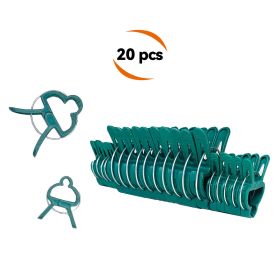 Garden Clips for Climbing Plants,Tomato Clips for Support,Plant Clips for Vines,Cucumber Trellis,Beans,Watermelon,Pumpkins,Flowers,Green 20-Piece (Quantities: 20pcs)